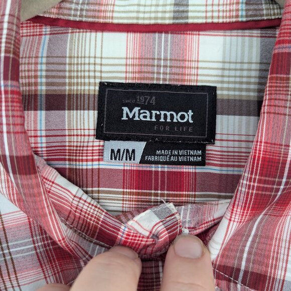 Men's Marmot Outdoor Casual (Medium) Short Sleeve Button Down Shirt - Picture 3 of 7